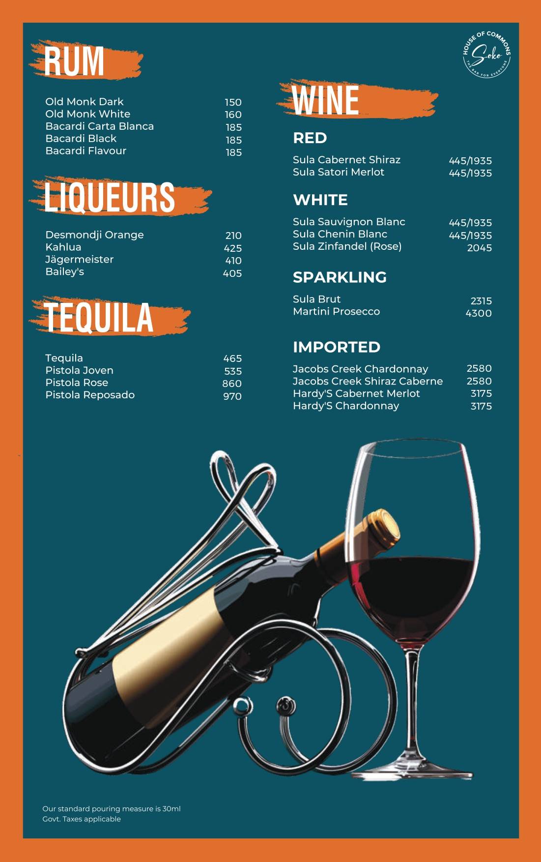 Soko by House of Commons menu