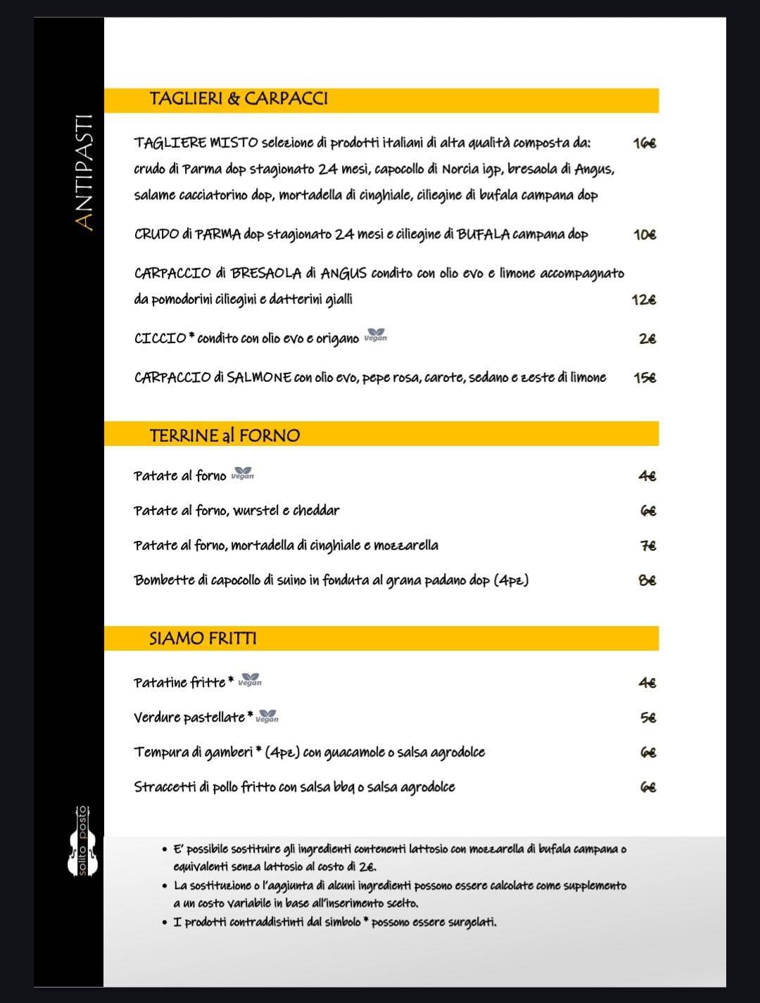 Menu di Solito Posto 