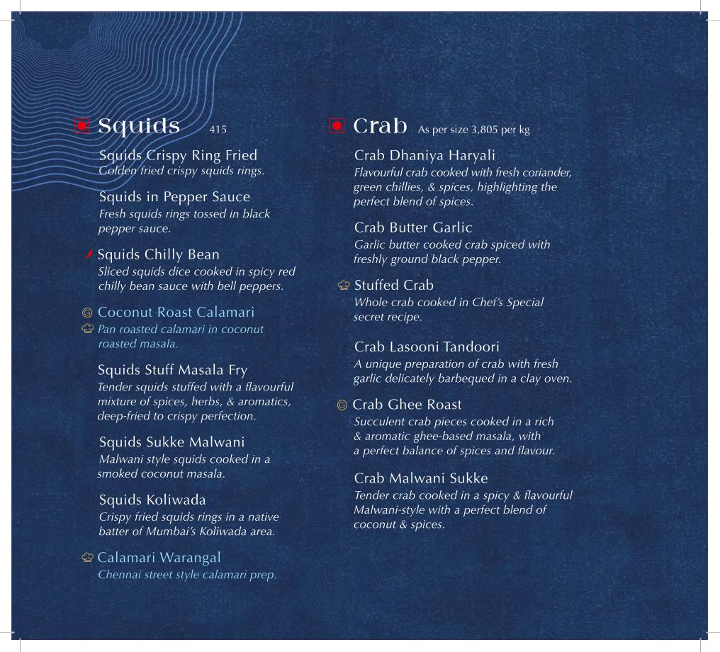 Somethings Fishy Restaurant menu