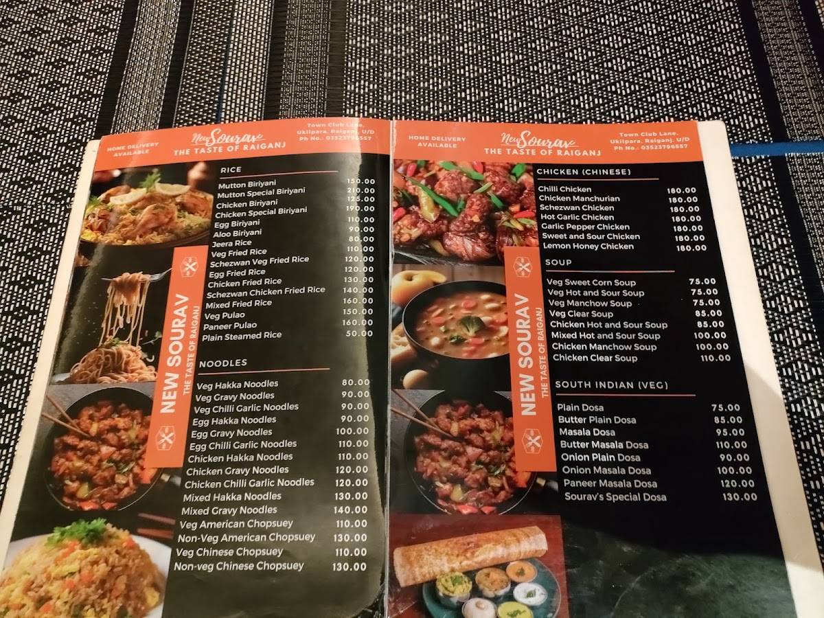 Sourav Resturant menu