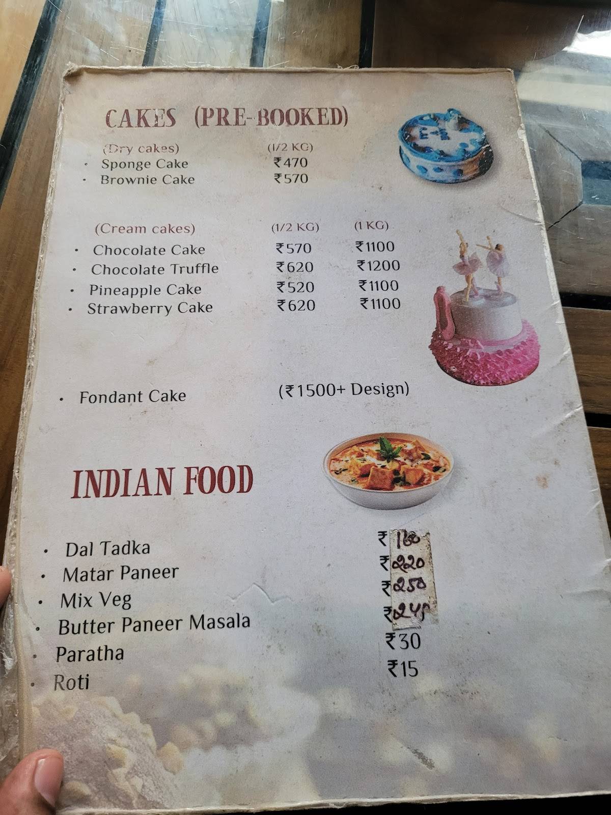 Sparsa Cafe and Co Works menu