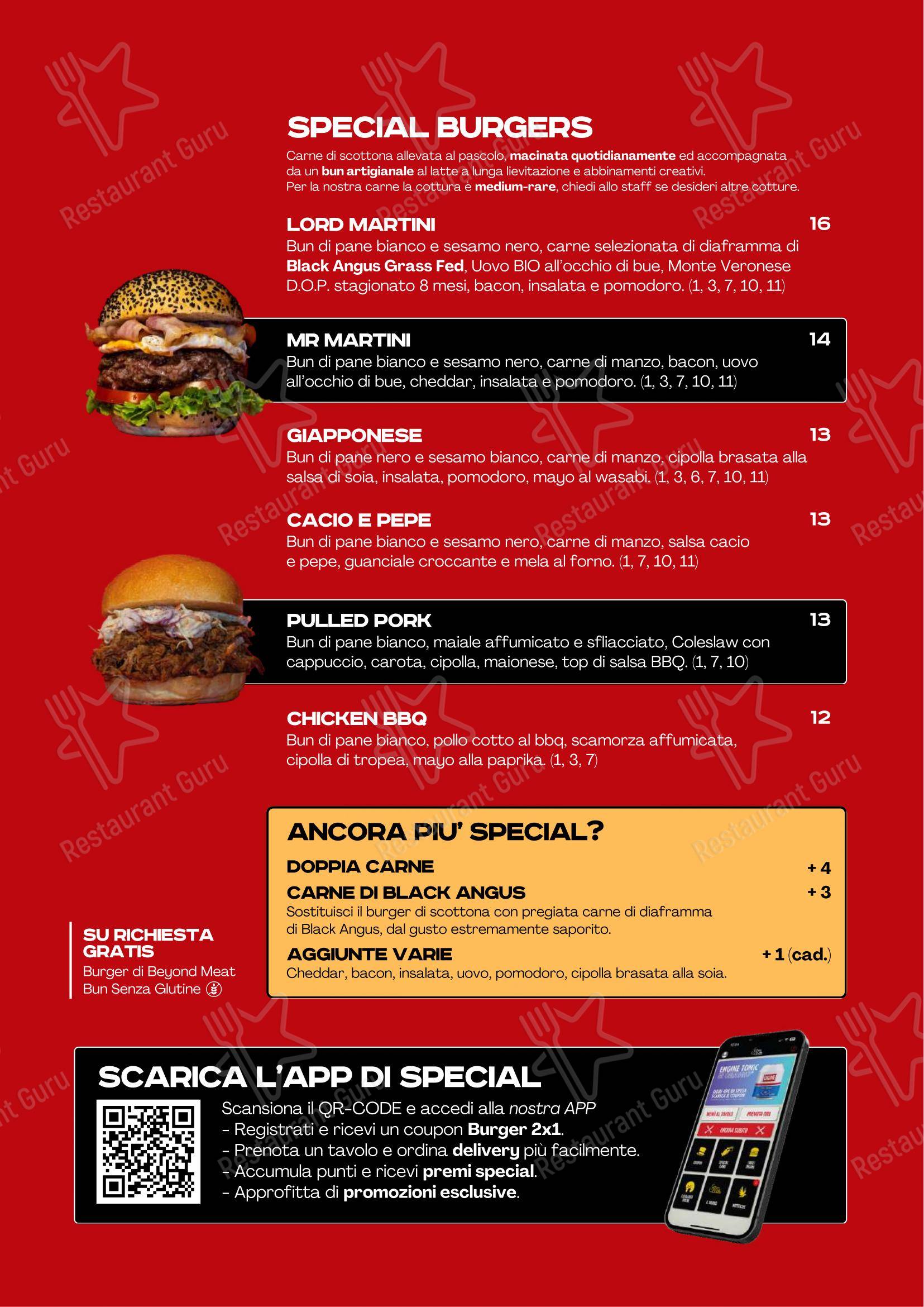 Menu di Special & Mr Martini - Menu