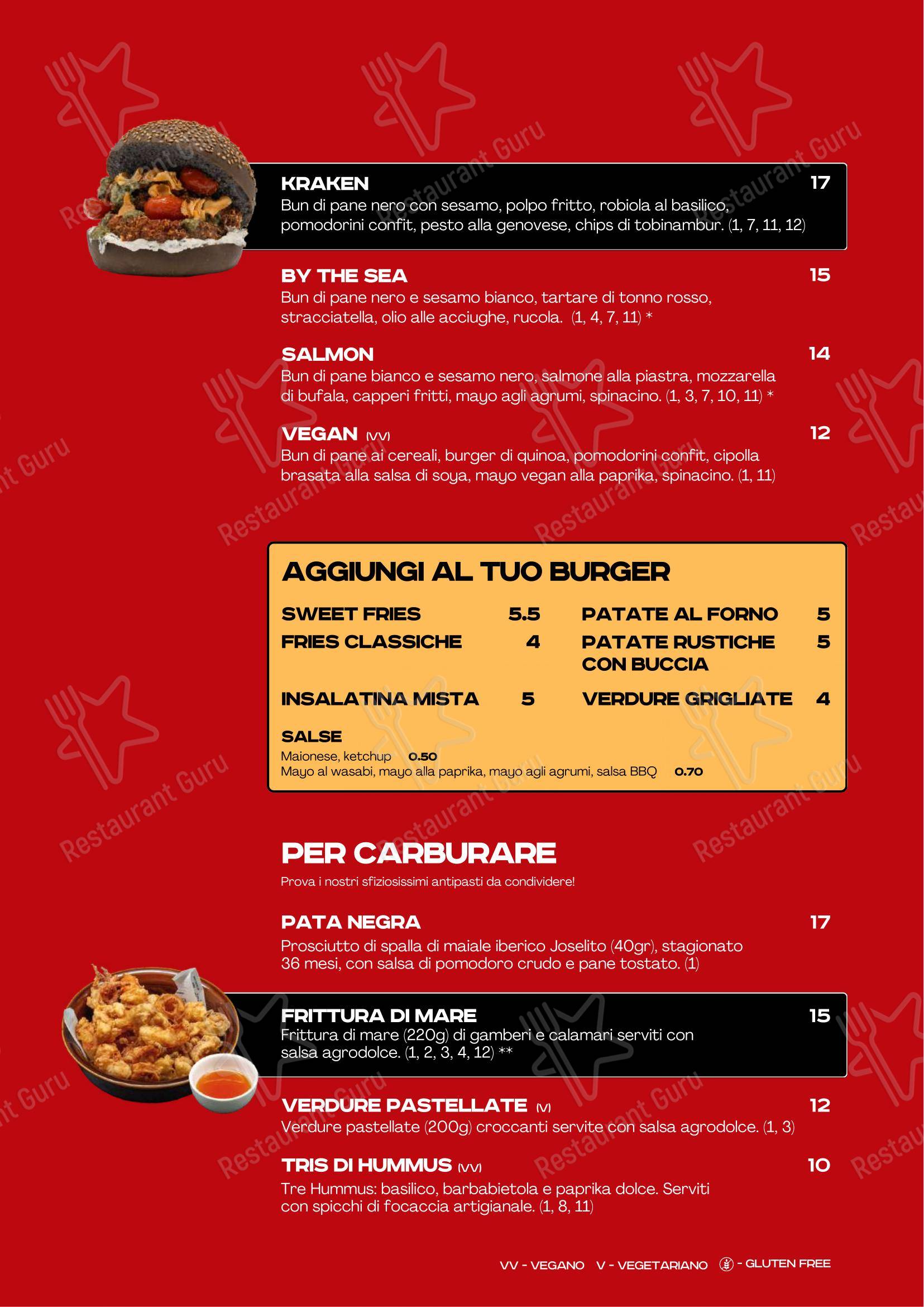 Menu per Special & Mr Martini ristorante
