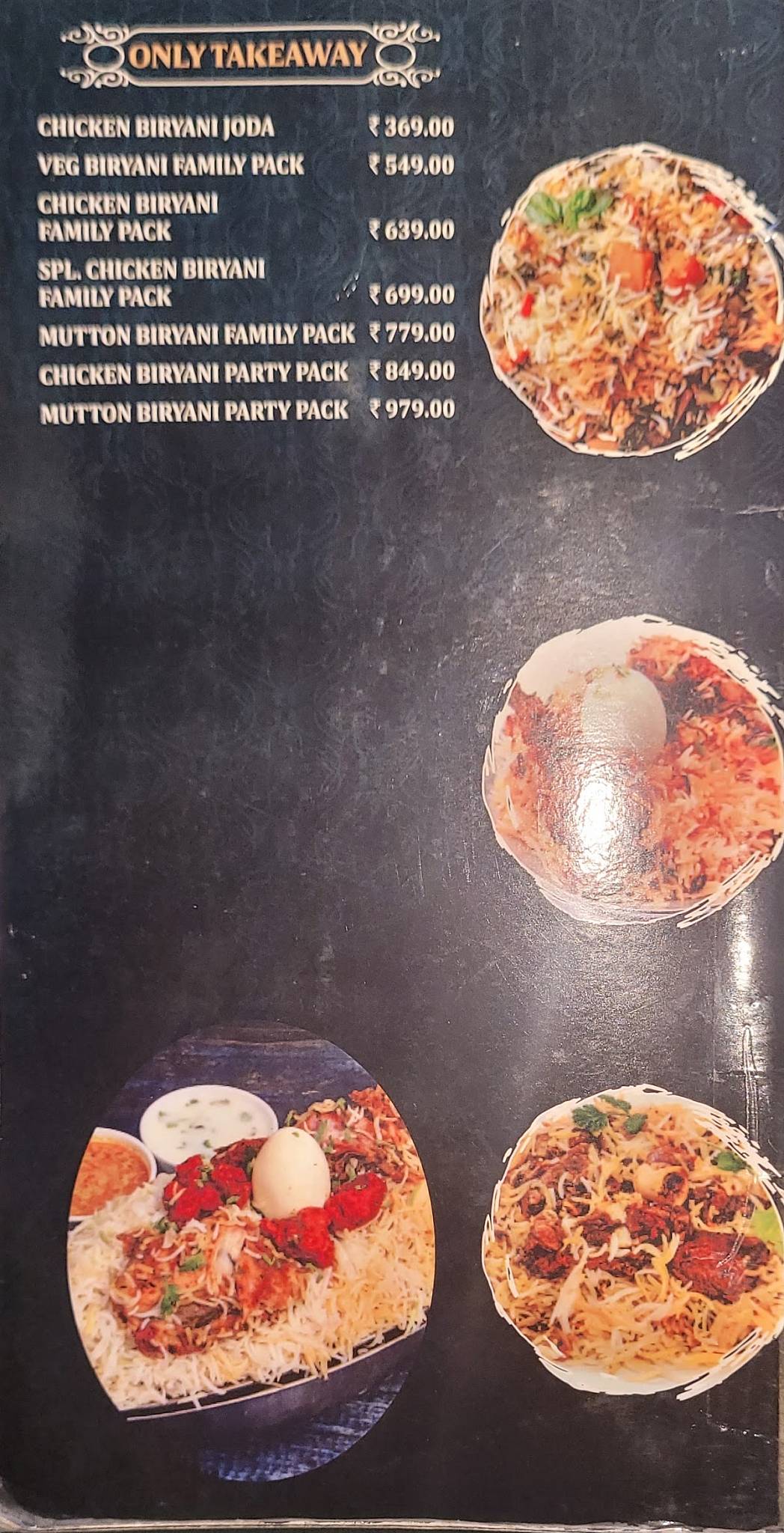 Sri Sampoorna Hotel menu