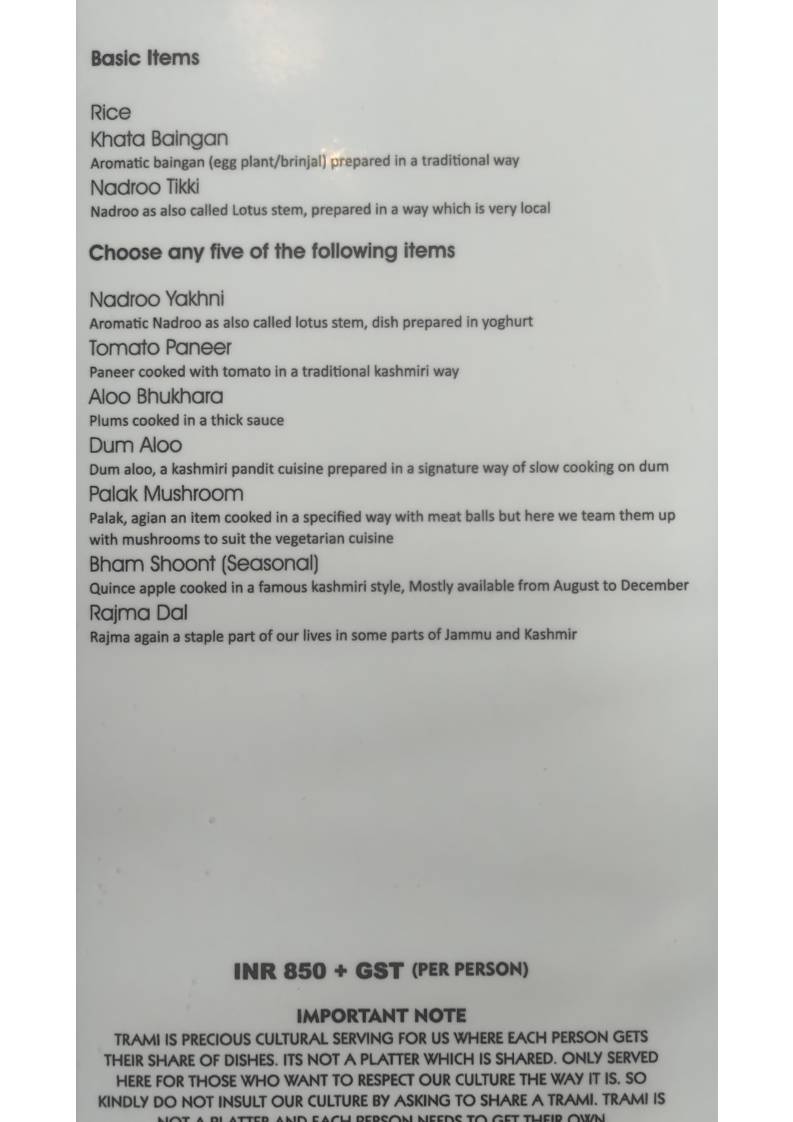 Ahdoos Restaurant menu