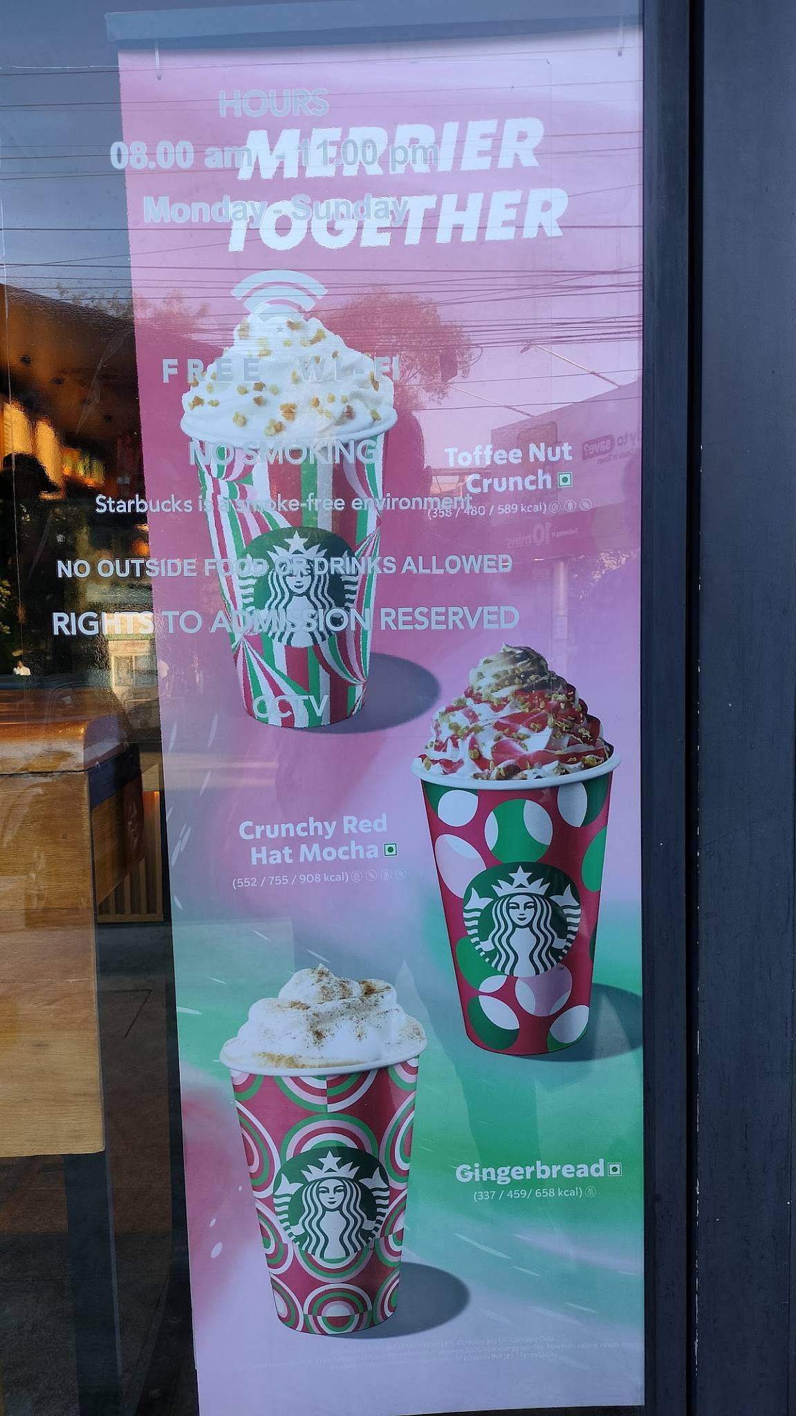 Starbucks menu