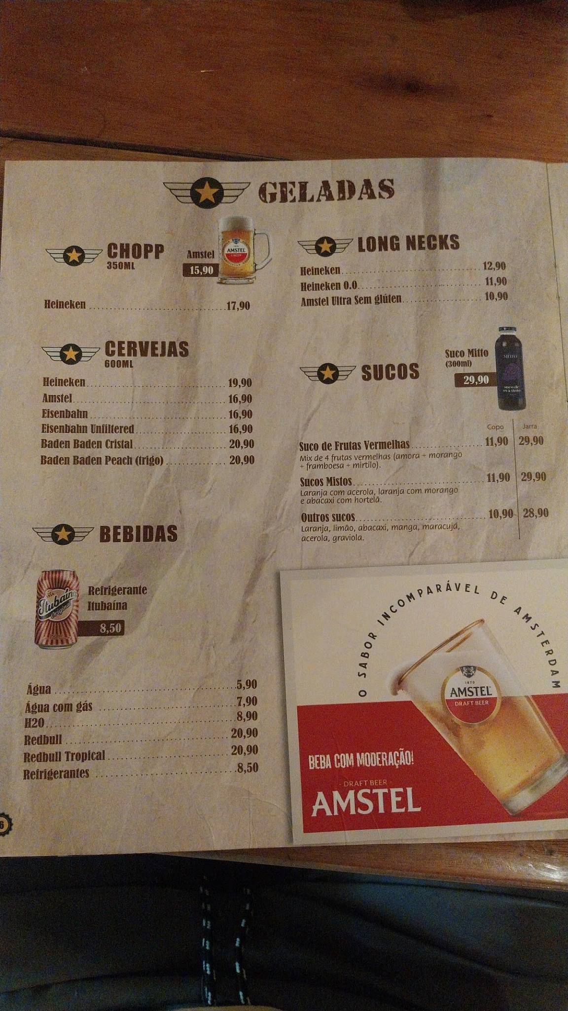 Coronel Picanha cardápio