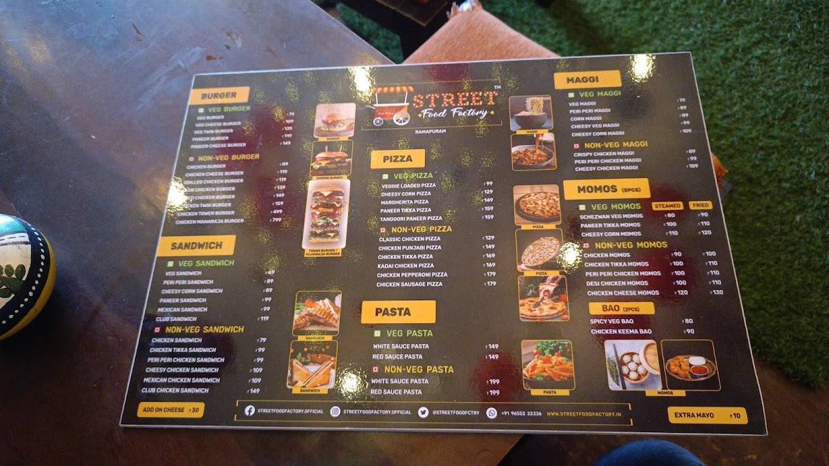 Street Food Factory menu