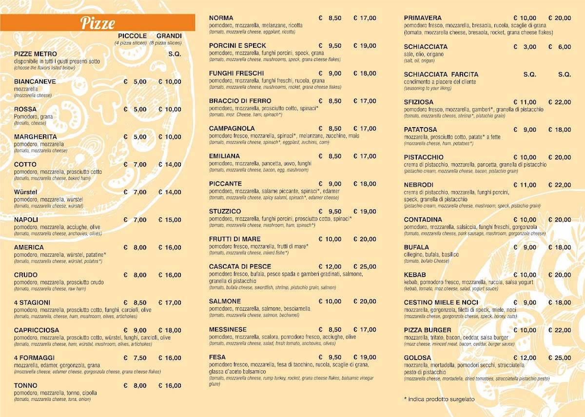 Menu di Stuzzico Pizzeria 