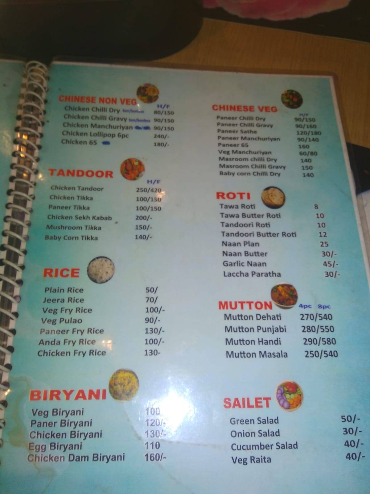 Sukoon cafe menu