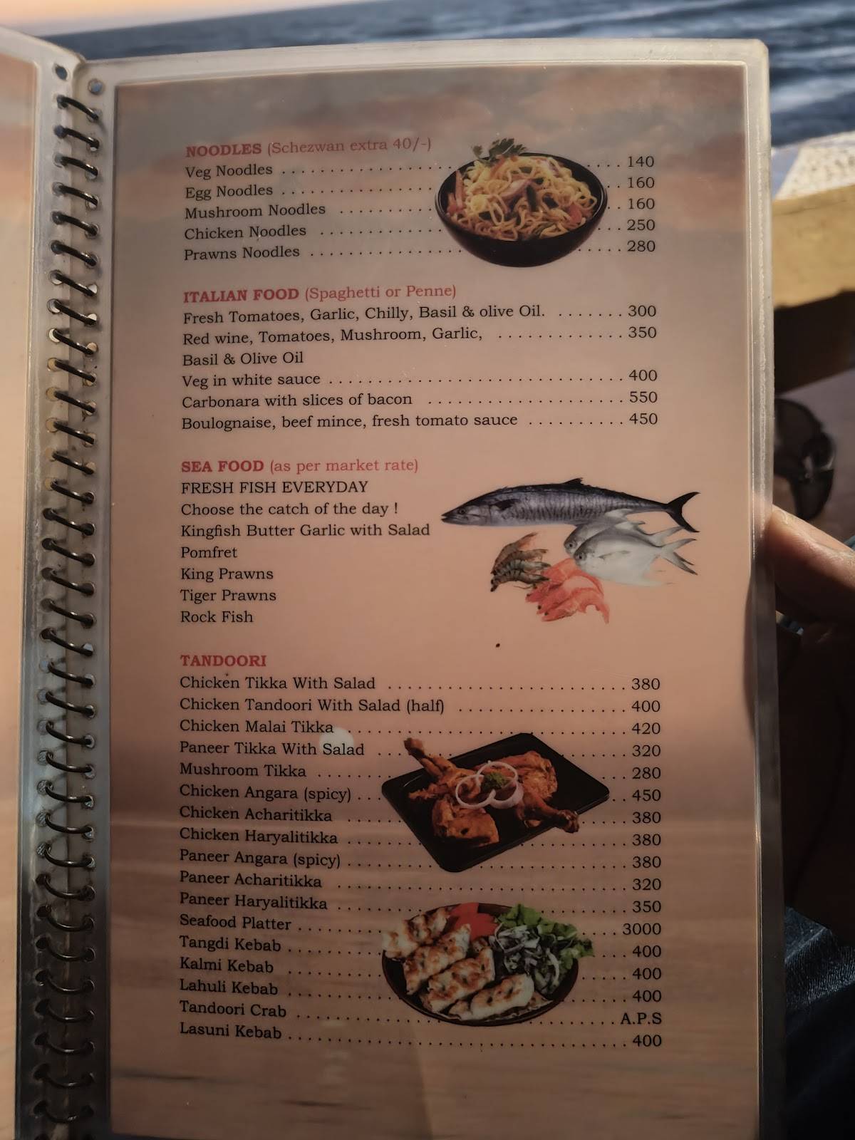 Sunset Restaurant and Hotel menu