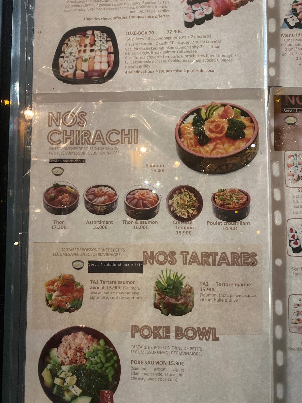 Menu de Sushy'dee