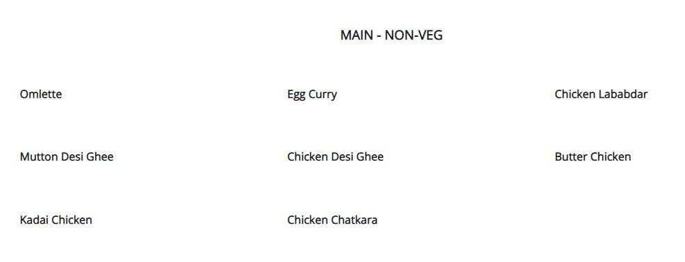 Sweety's Kitchen menu