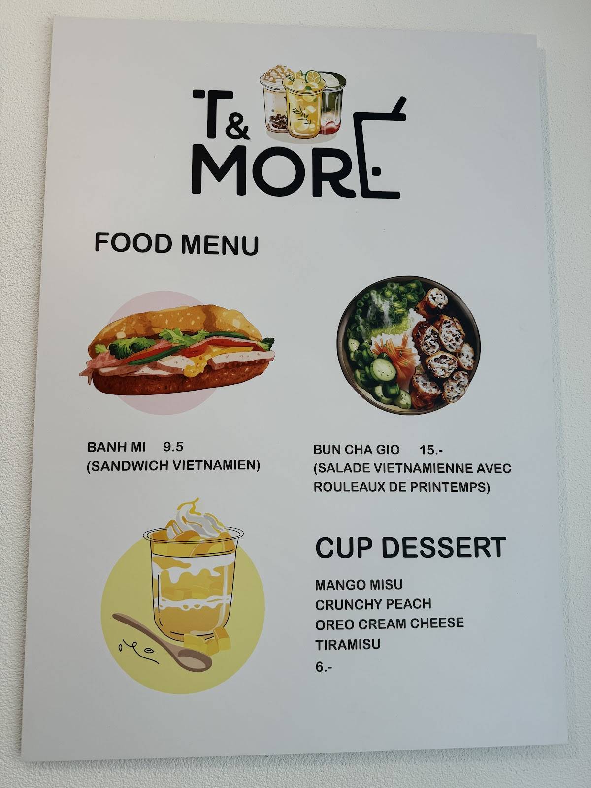 Menu di T&more 