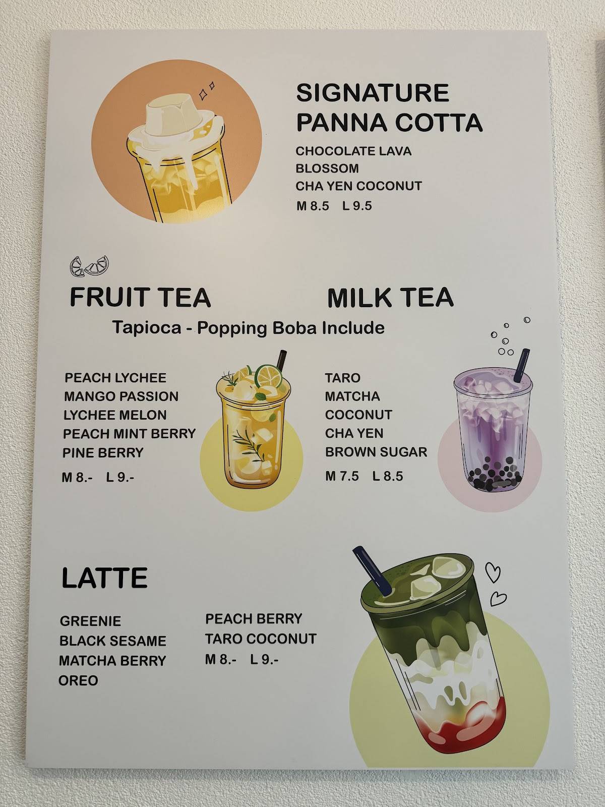 Menu di T&more 