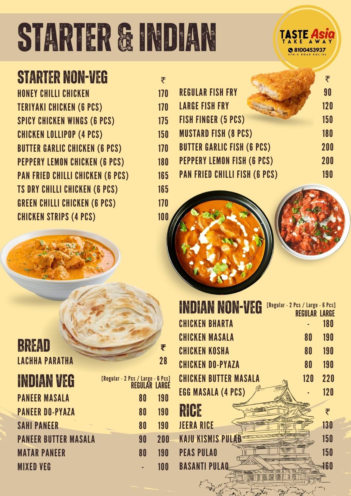 TASTE ASIA menu