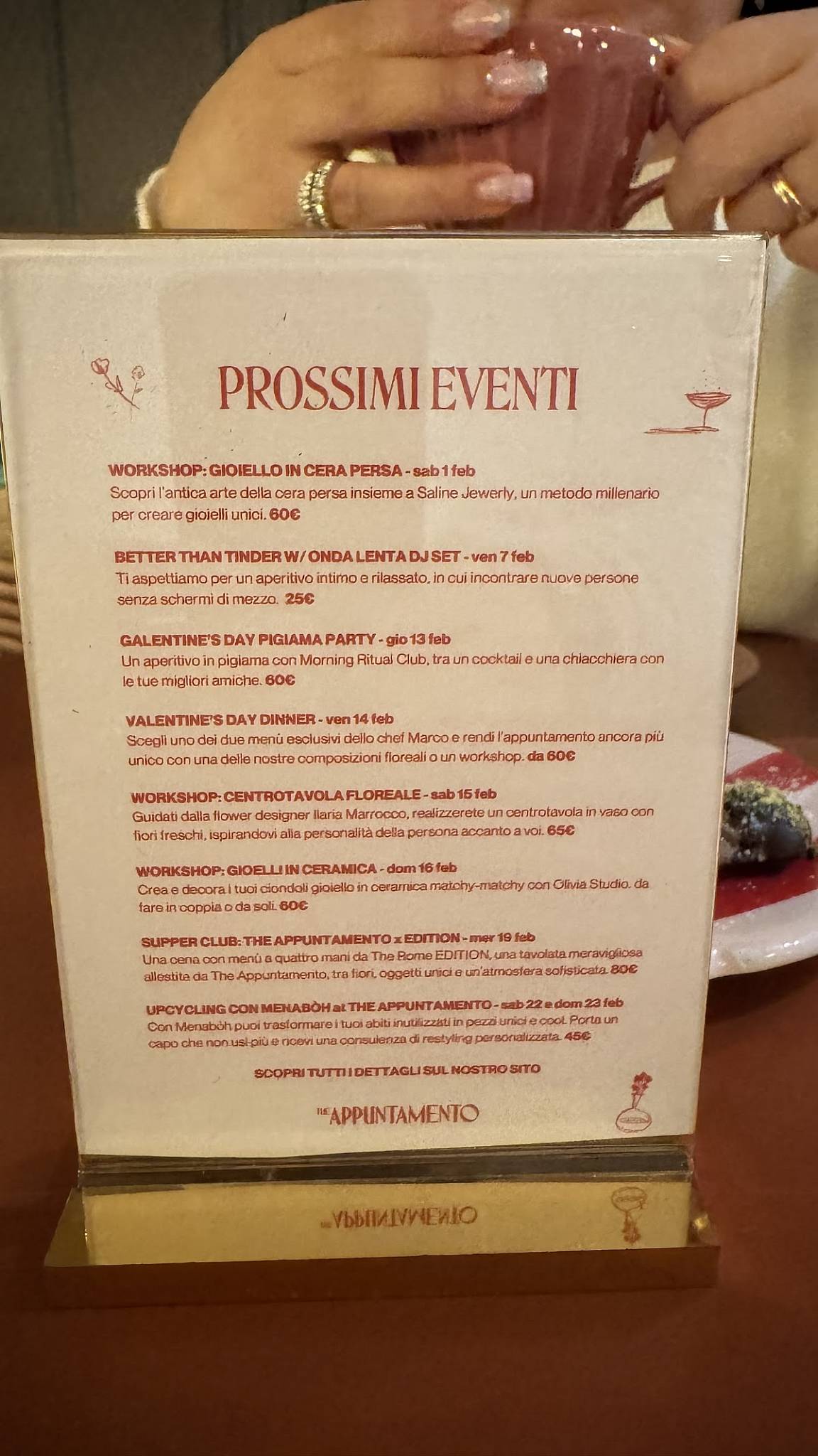 Menu di THE APPUNTAMENTO 
