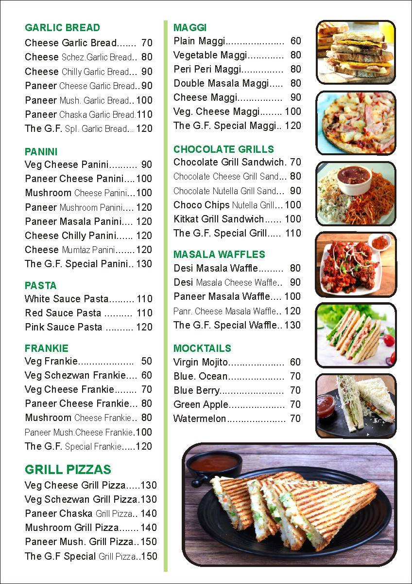 THE GRILL FACTORY menu