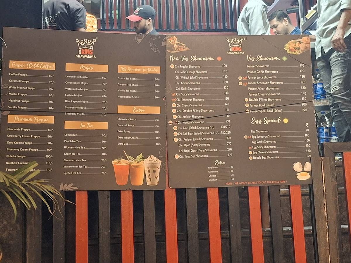 THE KING SHAWARMA menu