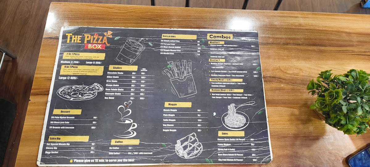 THE PIZZA BOX menu