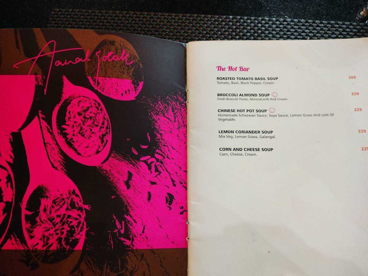 The Secret Kitchen menu