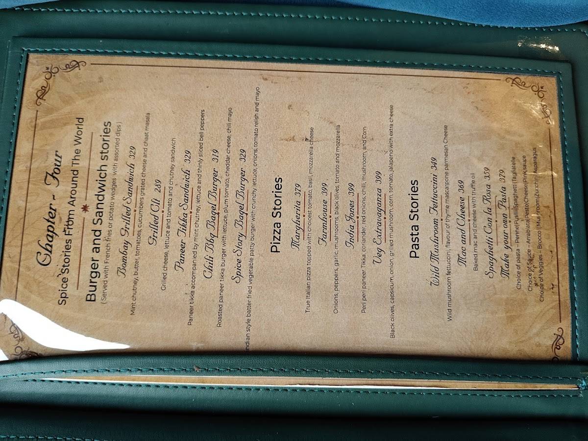 THE SPICE STORY Best Vegetarian Family Restuarant In Ratanada Rooftop Bar & Cafe In Jodhpur menu