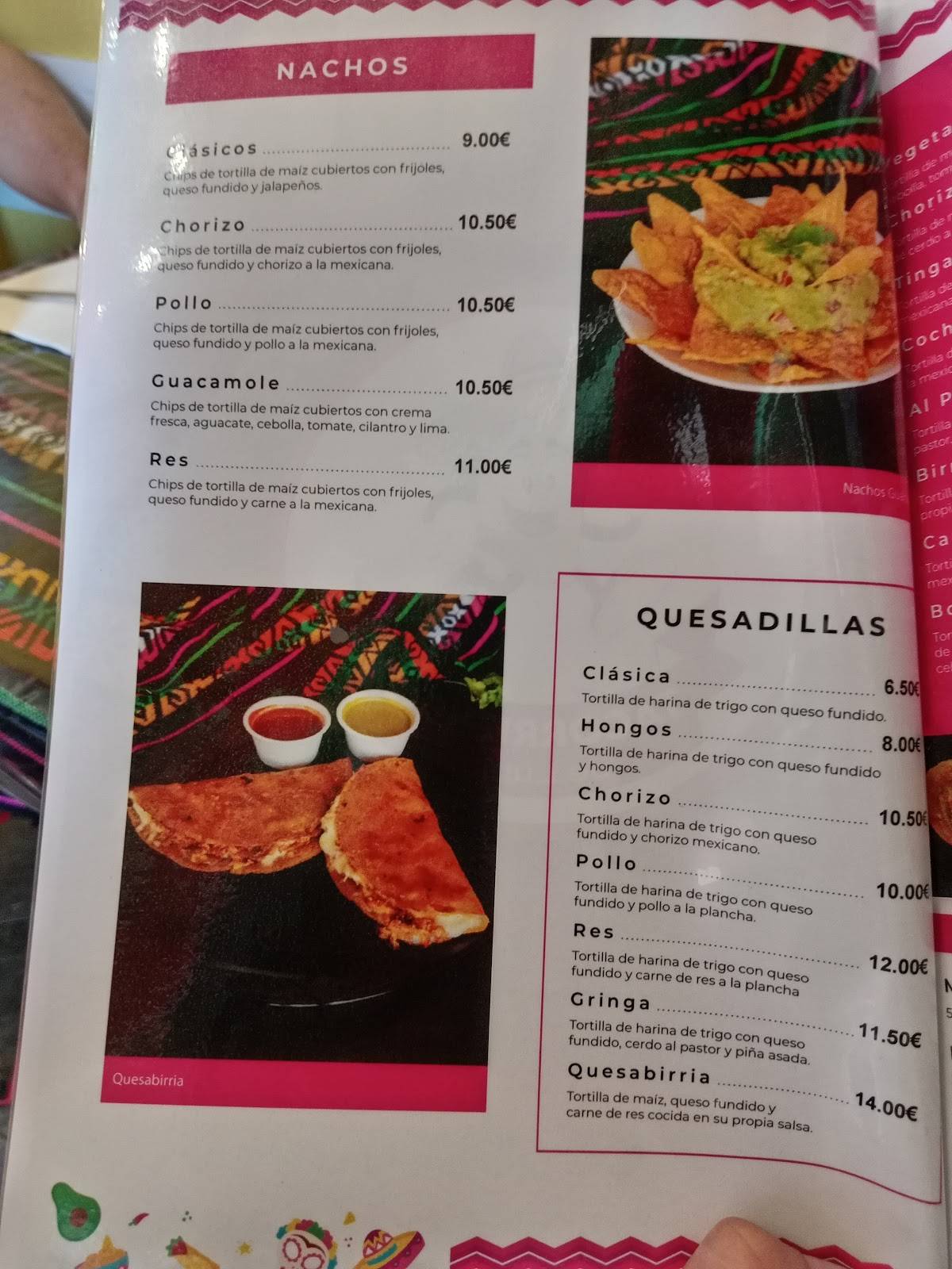 Menu di TacoRRiendo de Lupita 