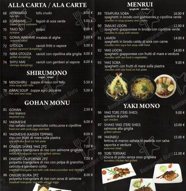 Menu di Take Sushi 