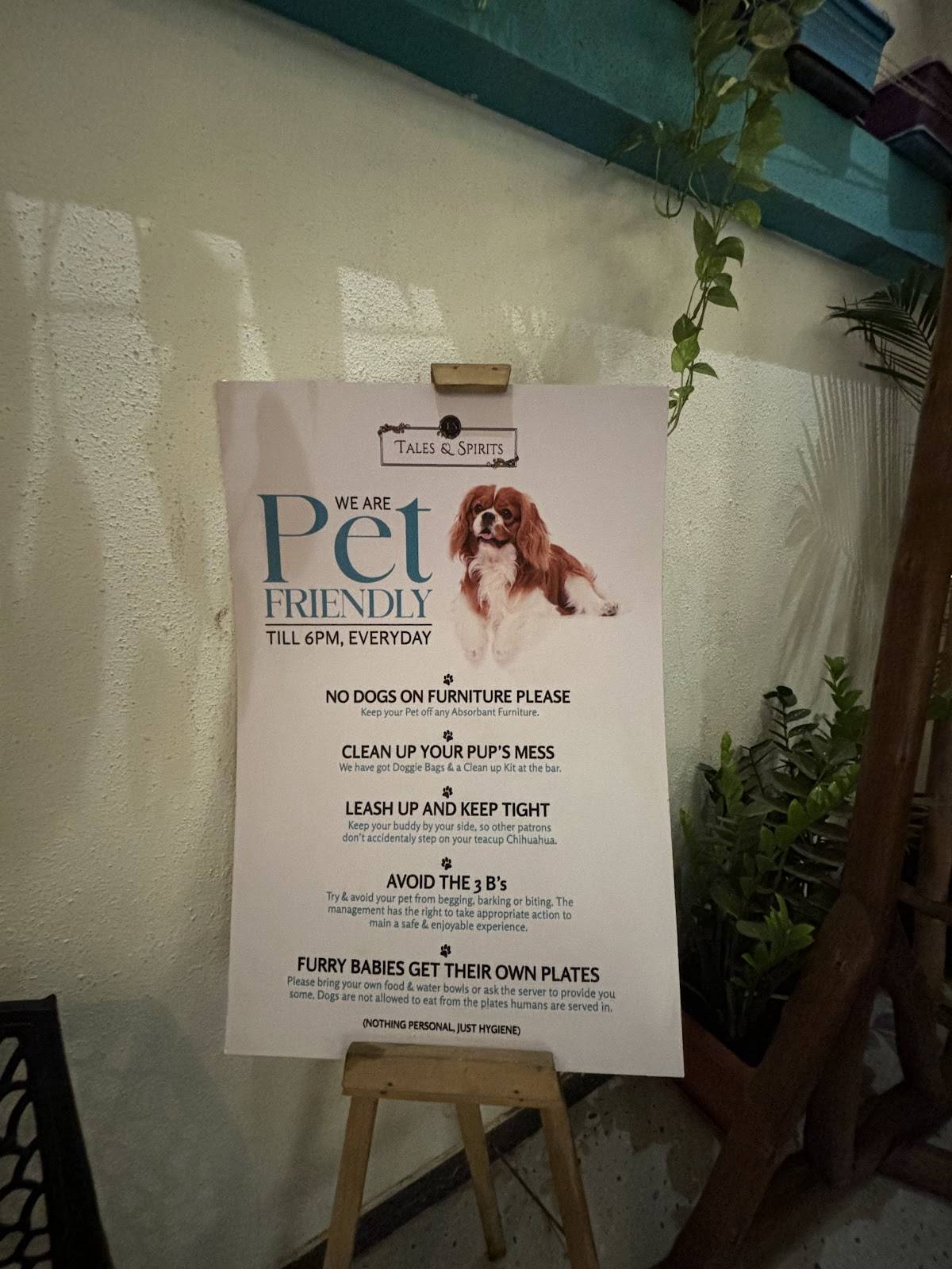 Tales & Spirits Bistro menu