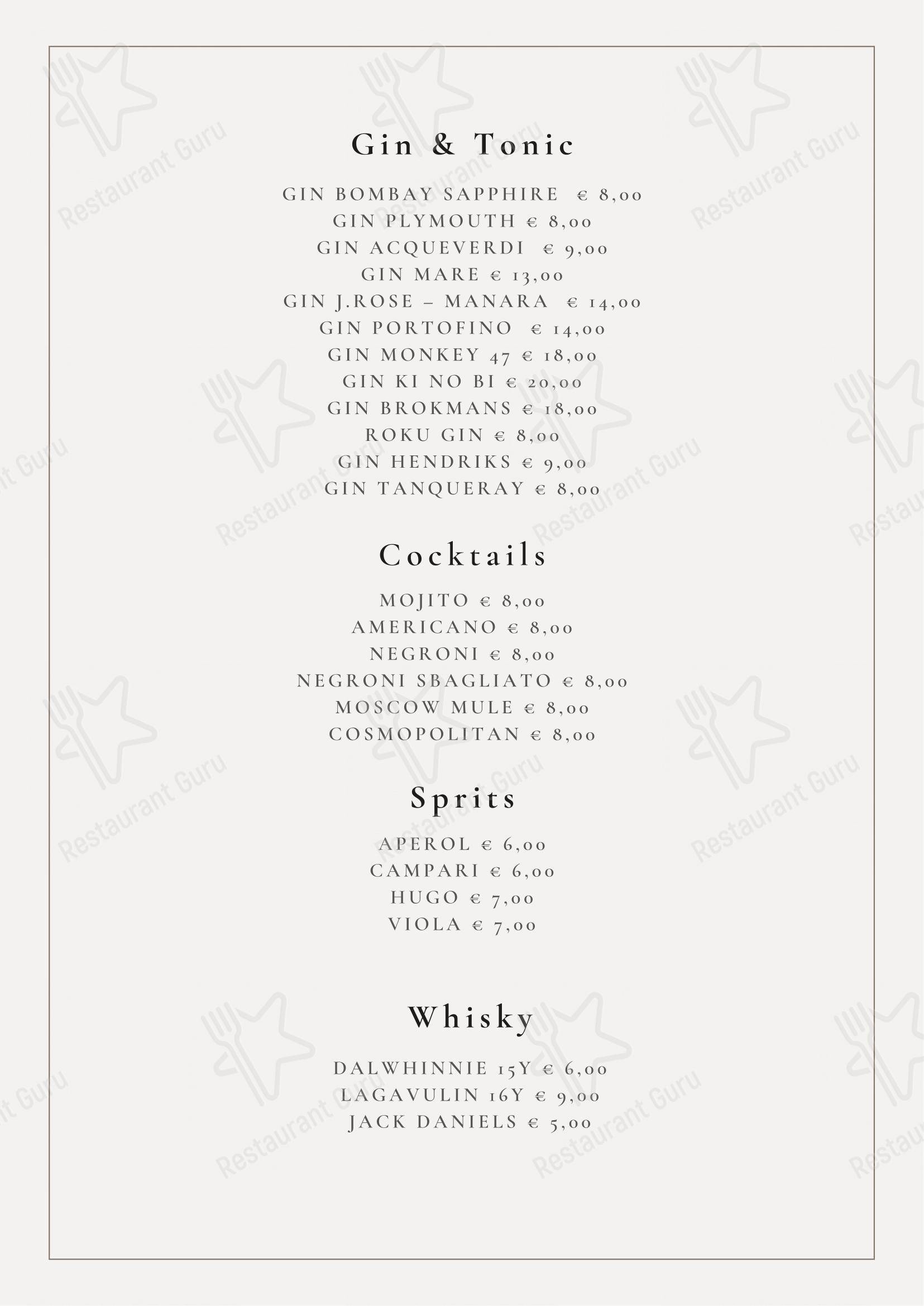 Menu di Talon Ristopub Pizzeria - Menu
