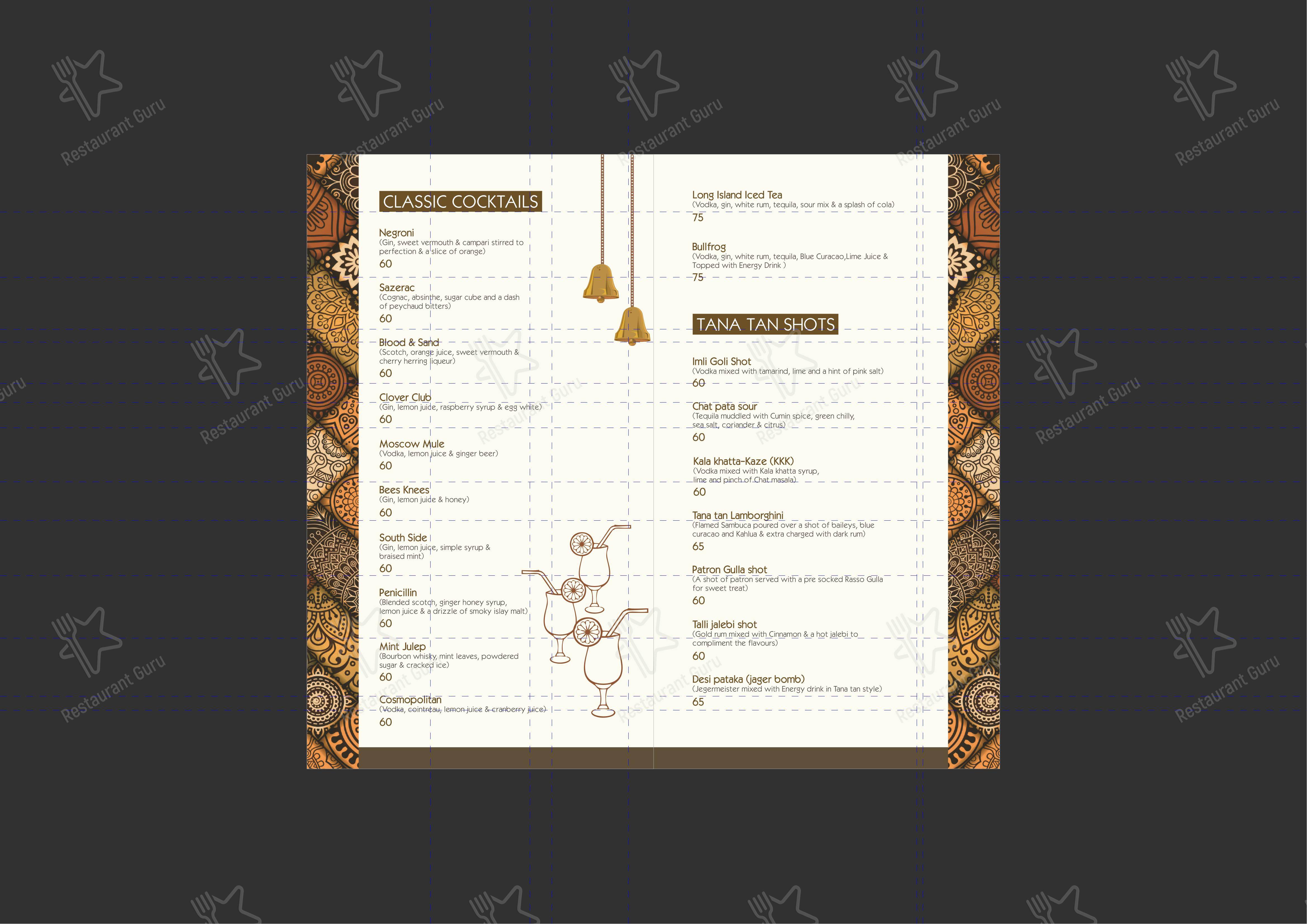 Tanatan Juhu - Kitchen & Bar - Основное меню