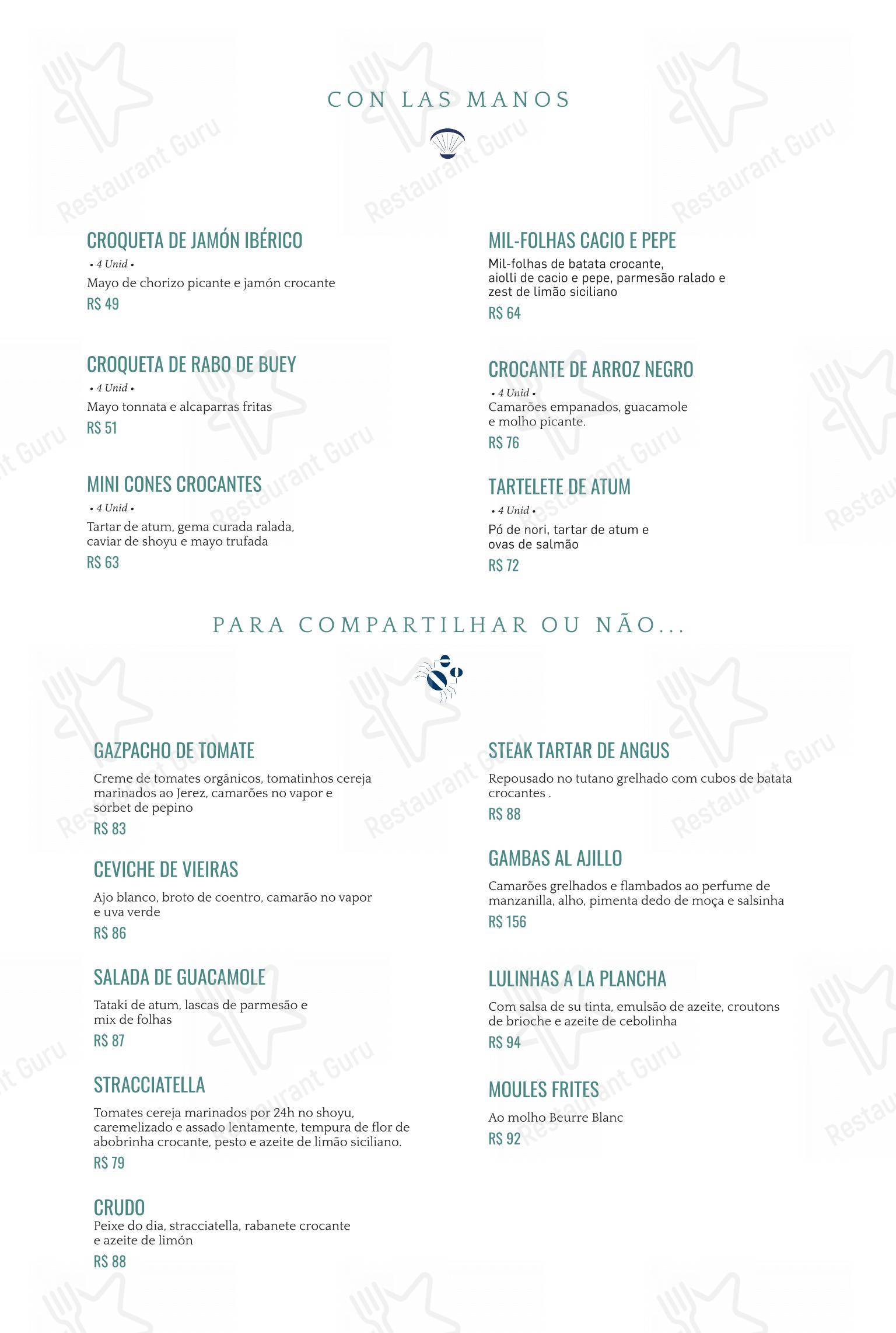 Tanit Culinária Espanhola - Menu