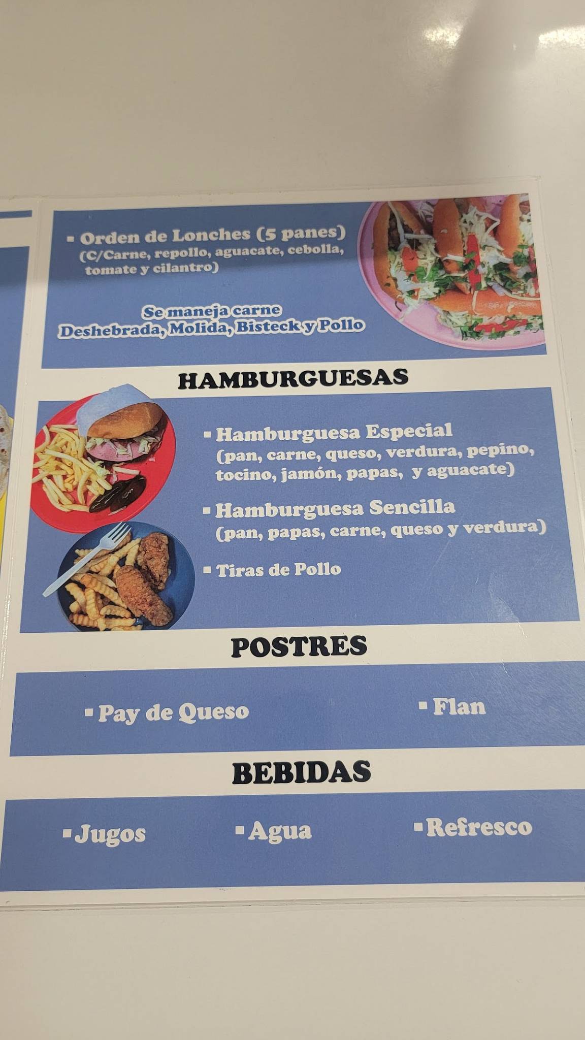 Carta del restaurante Taqueria Serratos, Nuevo Progreso