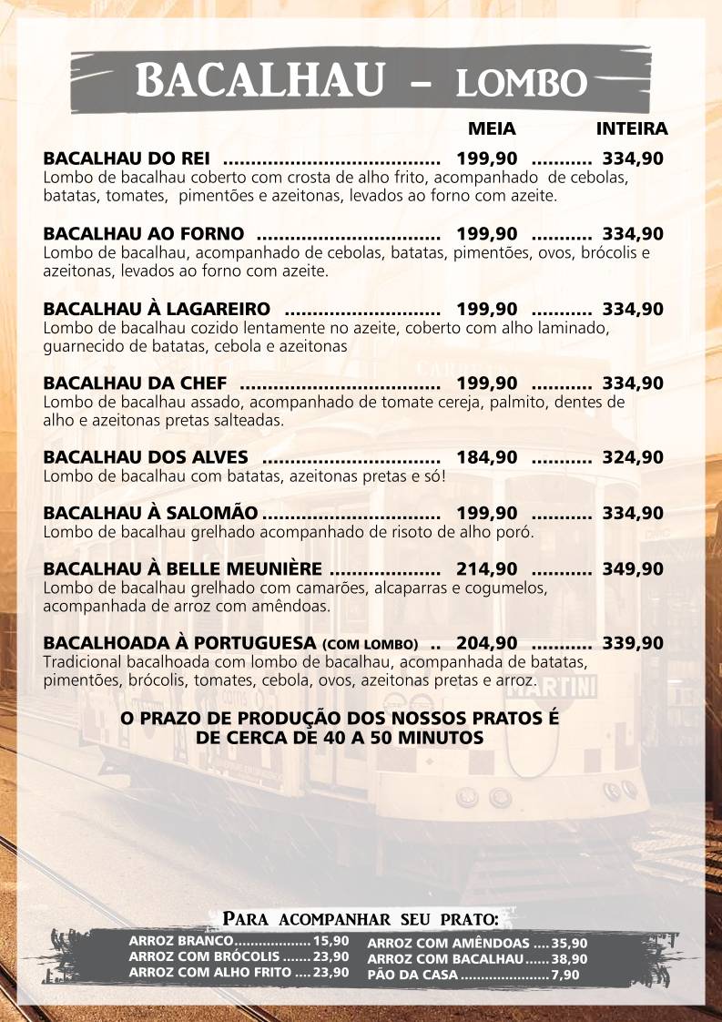 Tasca Do Portuga cardápio