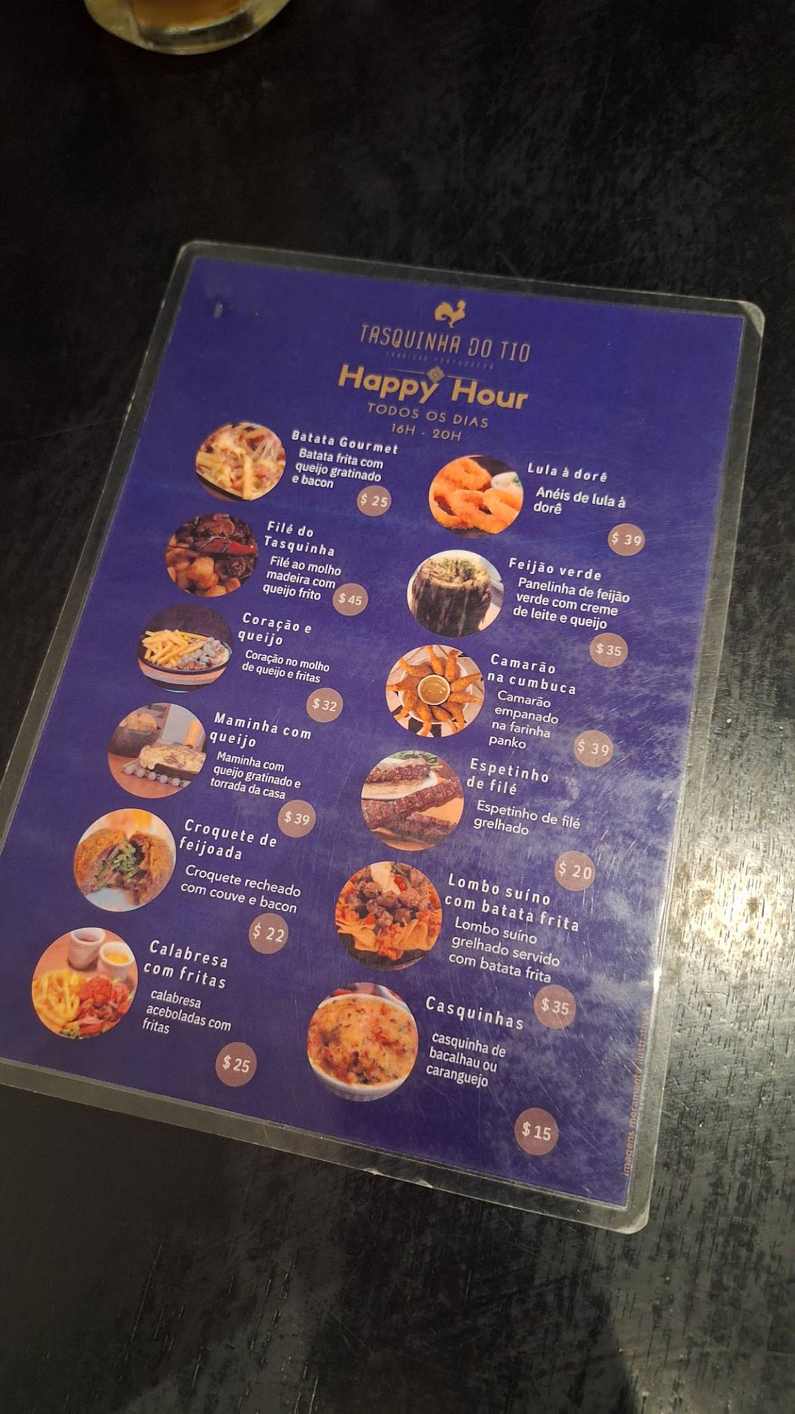 Tasquinha do Tio cardápio