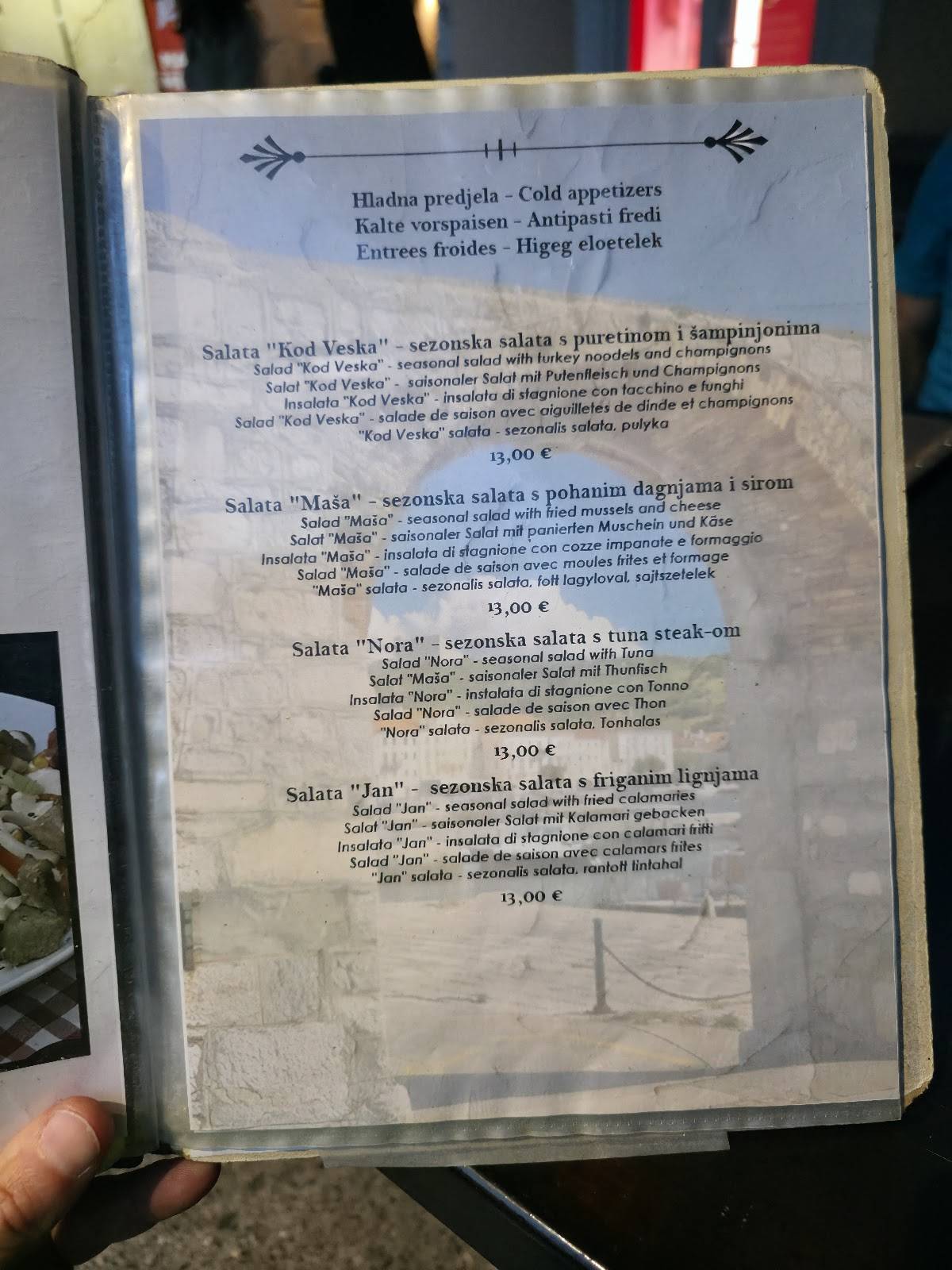 Menu di Tavern Kod Veska 