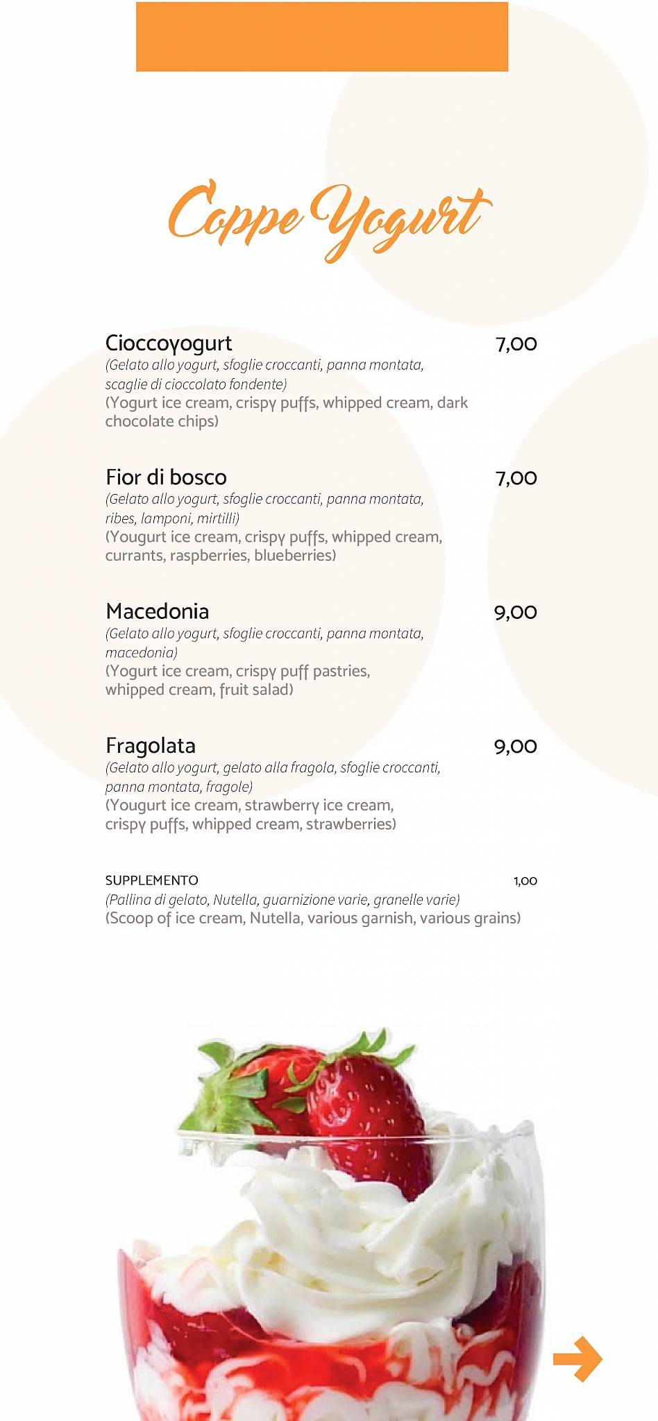 Menu di Cocco Billl - Bar Gelateria 