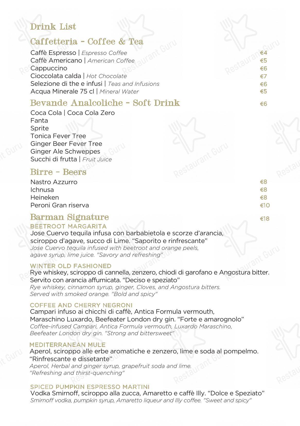 Крафт меню per Terrazza Monti - Restaurant & Lounge Bar ristorante