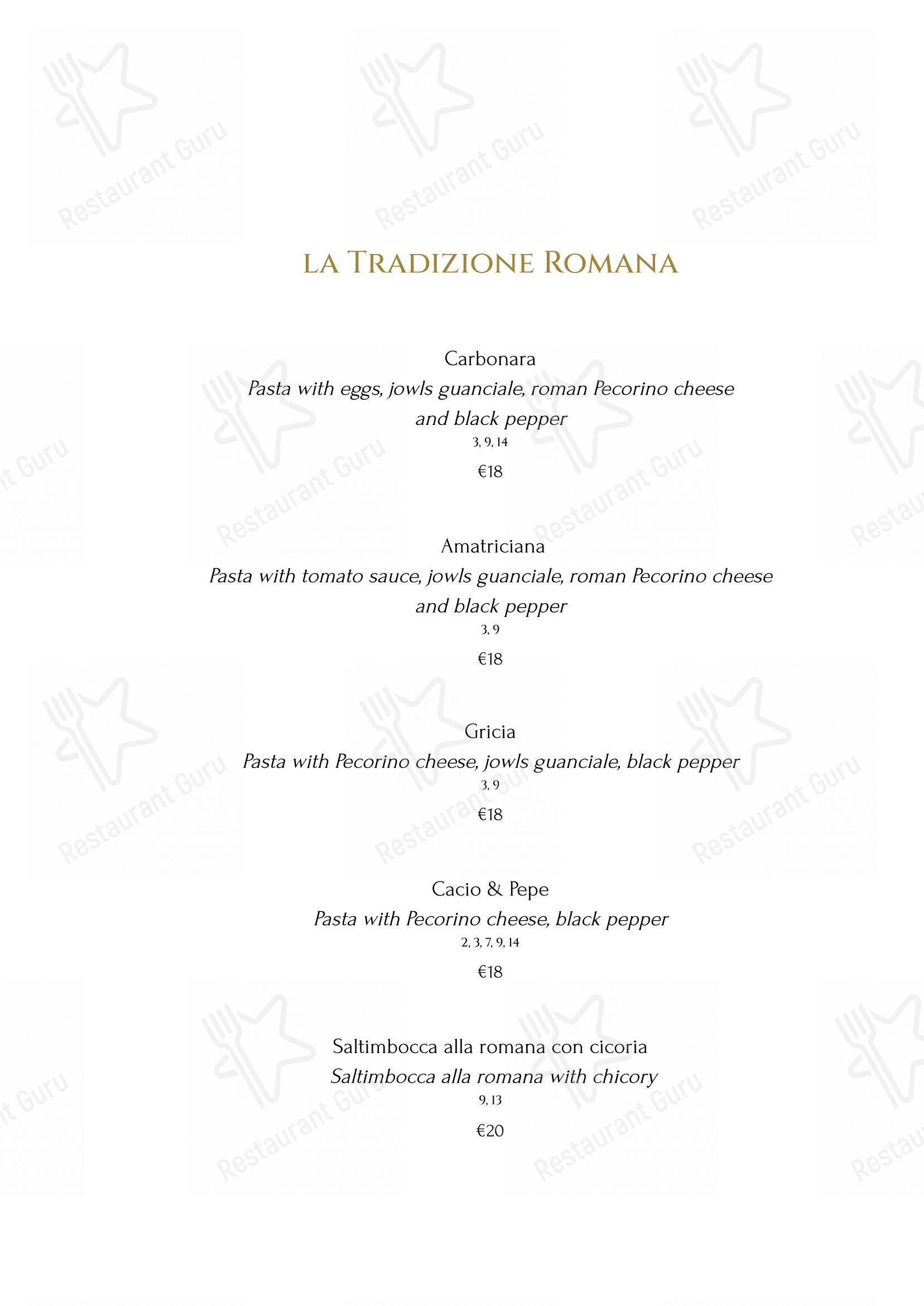 Menu di Terrazza Monti - Restaurant & Lounge Bar - Menu