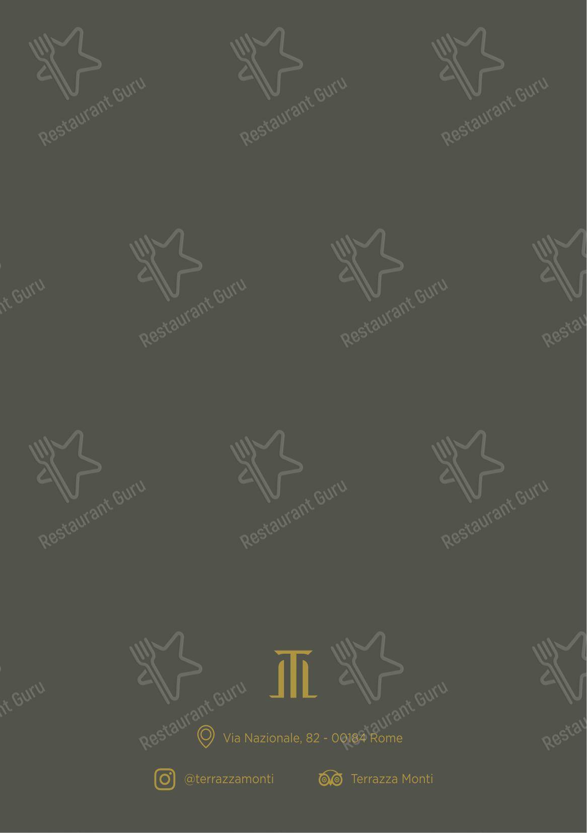 Ночное меню per Terrazza Monti - Restaurant & Lounge Bar in Roma