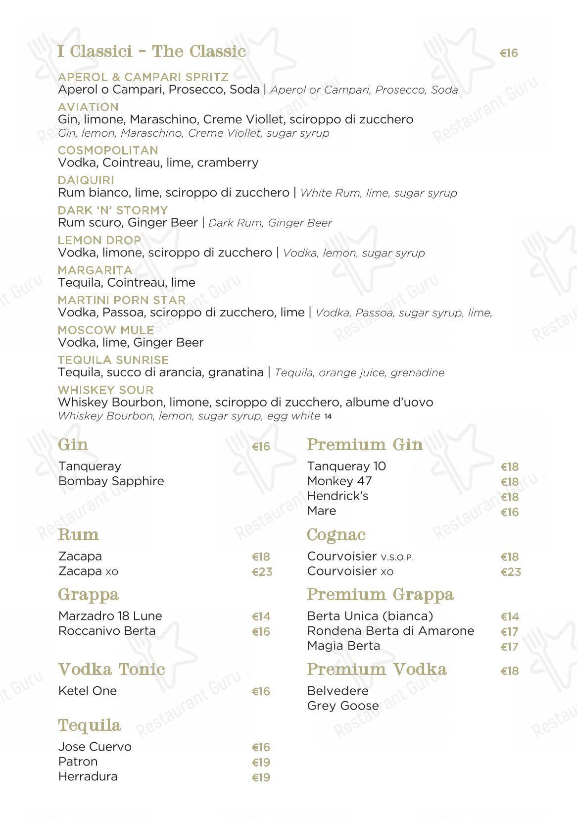 Крафт меню per Terrazza Monti - Restaurant & Lounge Bar ristorante