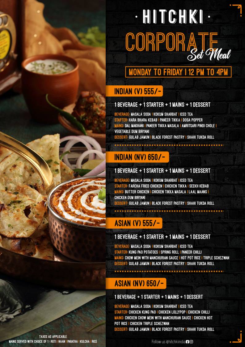 Hitchki, Viviana Mall, Thane menu