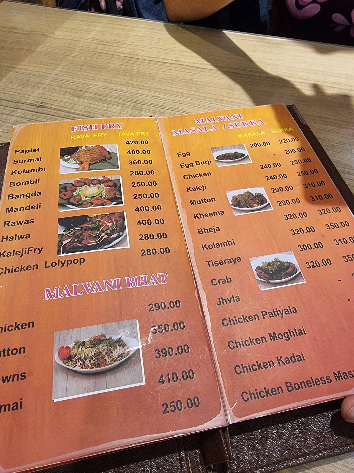 POTBHAR MALVANI menu