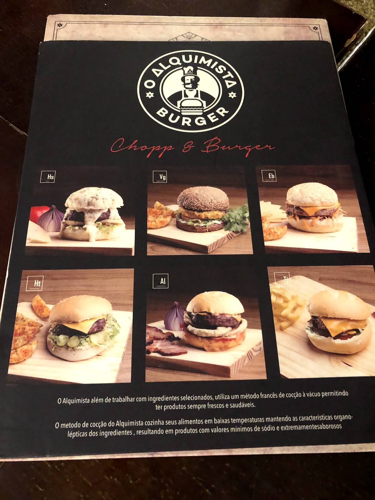 Menu em O Alquimista Burger restaurante, Bombinhas