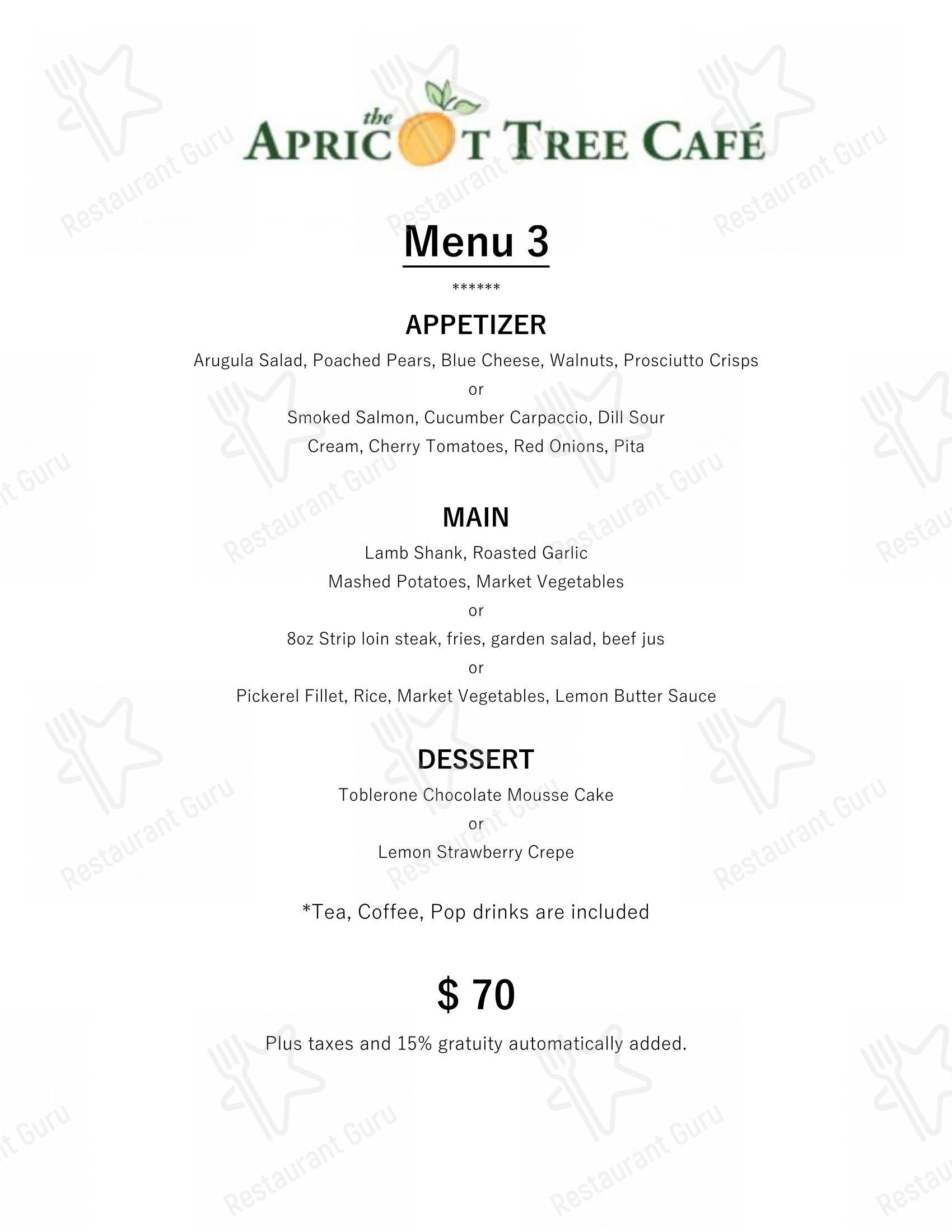 Основное меню pour The Apricot Tree Cafe dans Mississauga