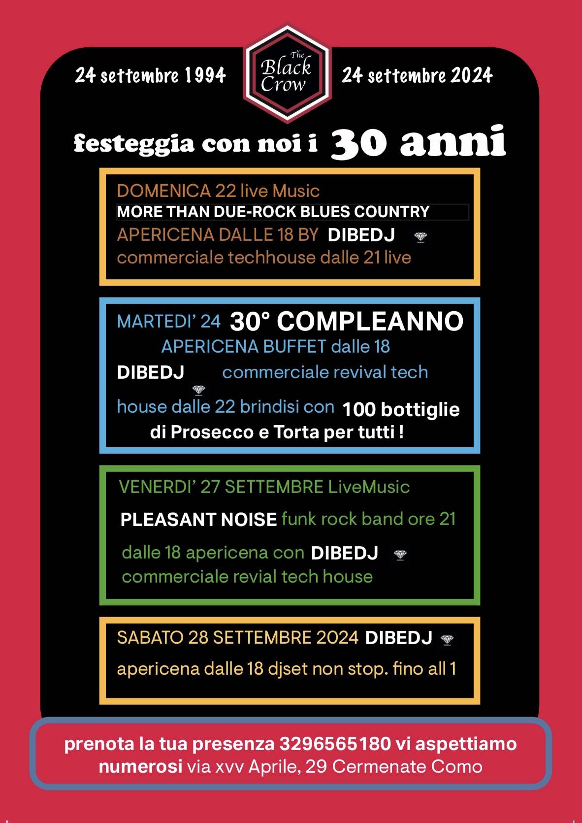 Menu di The Black Crow 