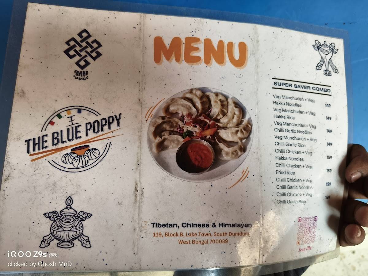 The Blue Poppy menu