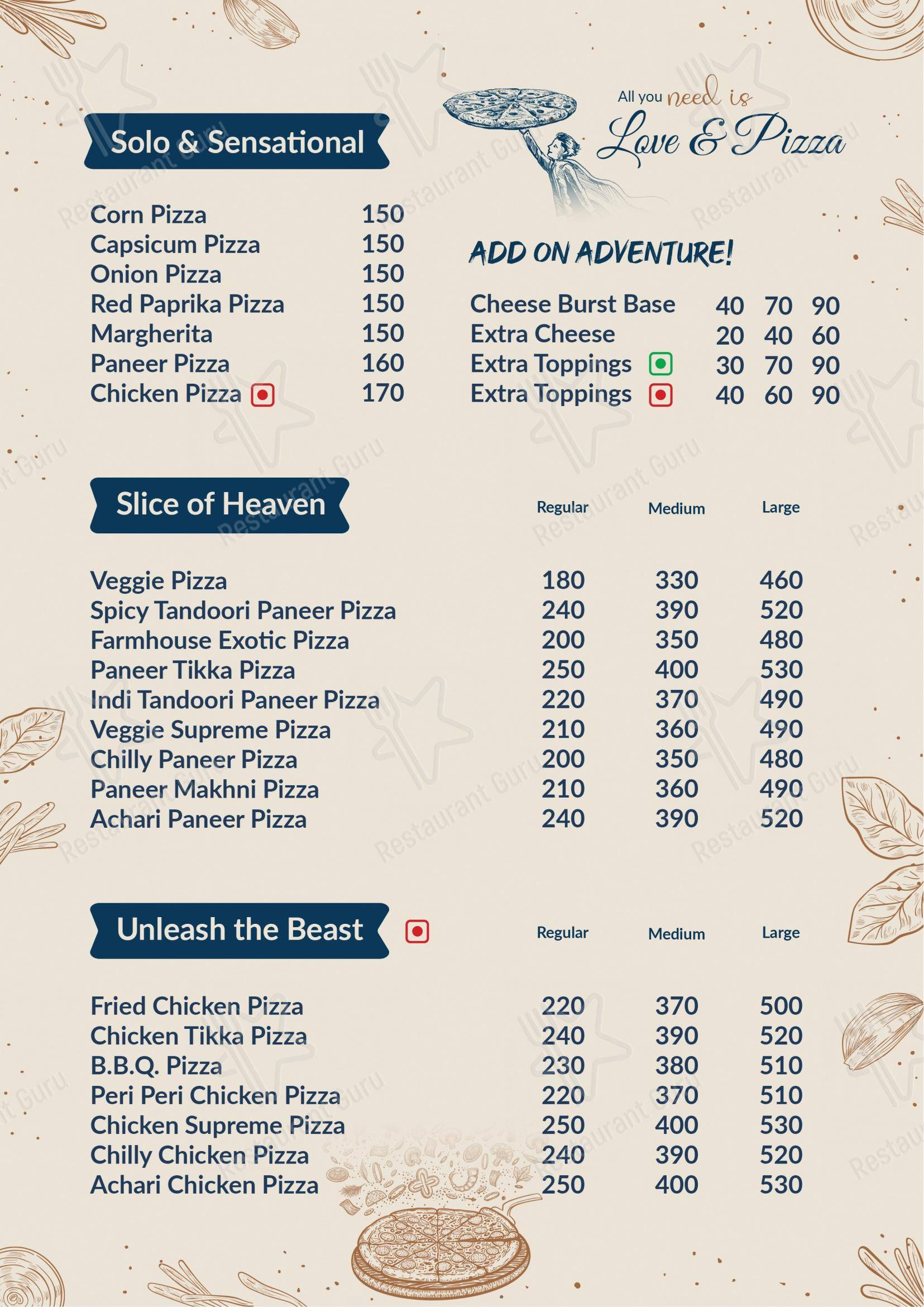The Brar's Cafe in Fazilka - Menu