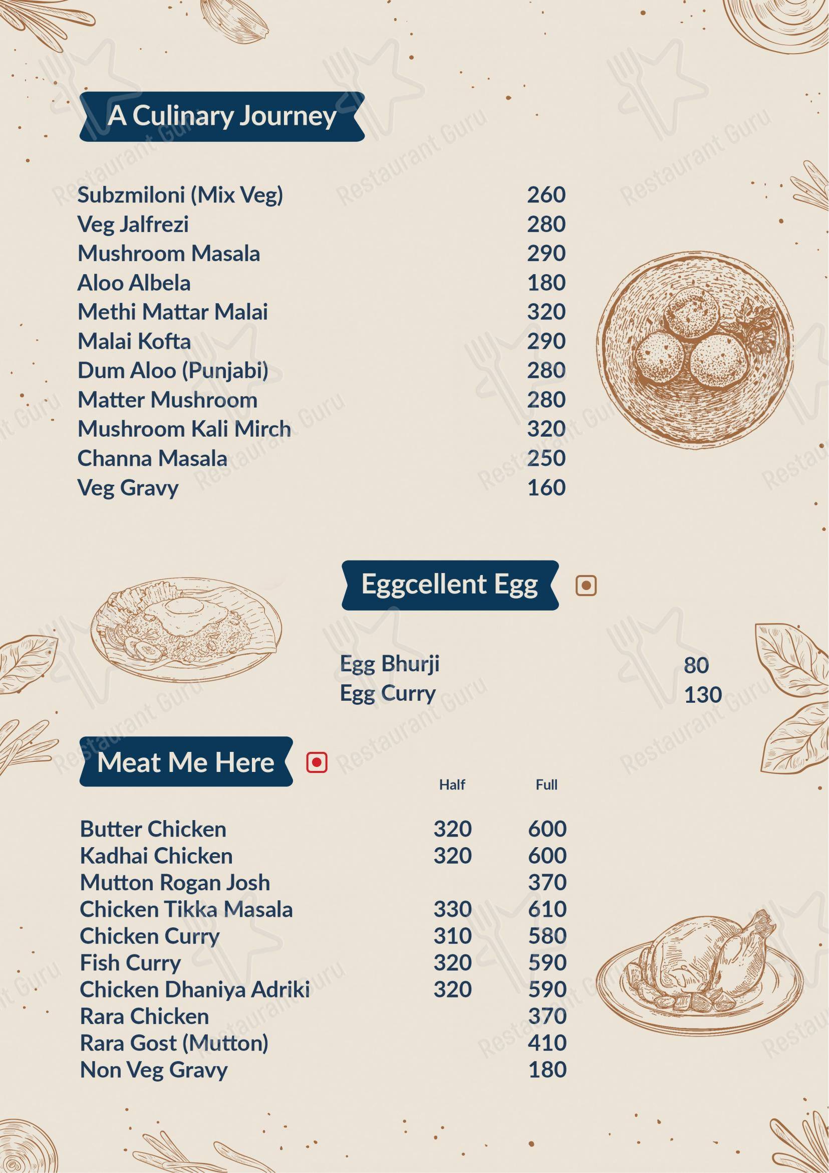 The Brar's Cafe - Menu