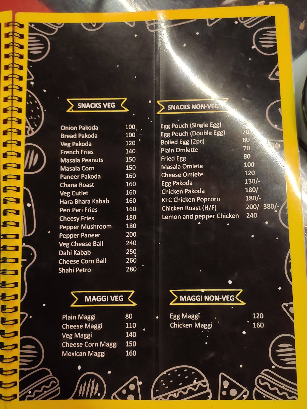 The Buzz Cafe menu